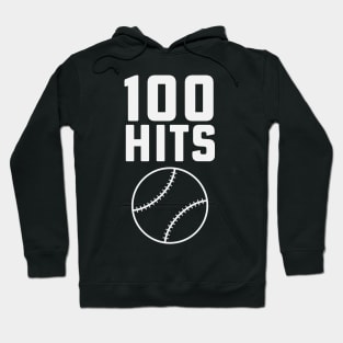 100 Hits Softball Baseball Coach High School Softball Mom Hoodie